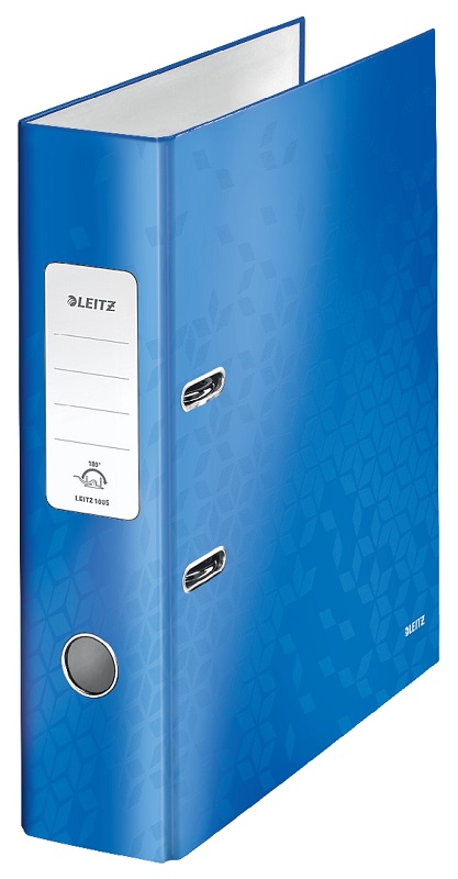 Biblioraft LEITZ 180 Wow, A4, 85mm, carton laminat - albastru metalizat