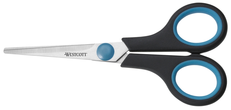 Foarfeca otel, 180 mm, cu rubber grip, WESTCOTT Easy Grip - 10 ani garantie