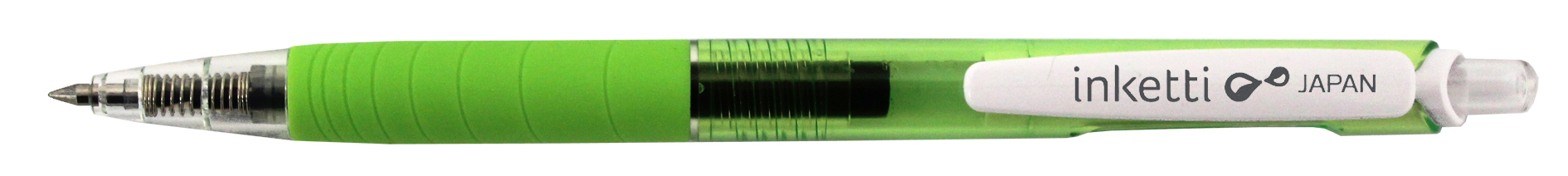 Pix cu gel PENAC Inketti, rubber grip, 0.5mm, corp verde lime transparent - scriere verde lime