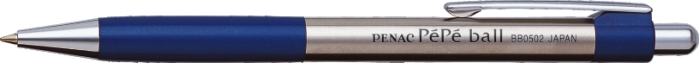 Pix metalic PENAC Pepe, rubber grip, 0.7mm, accesorii bleumarin - scriere albastra