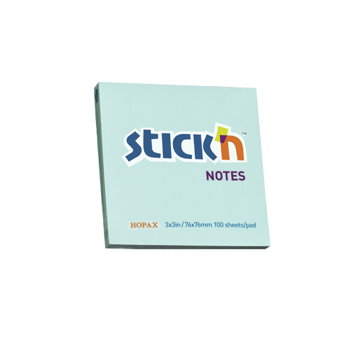 Notes autoadeziv 76 x  76 mm, 100 file, Stickn - albastru pastel