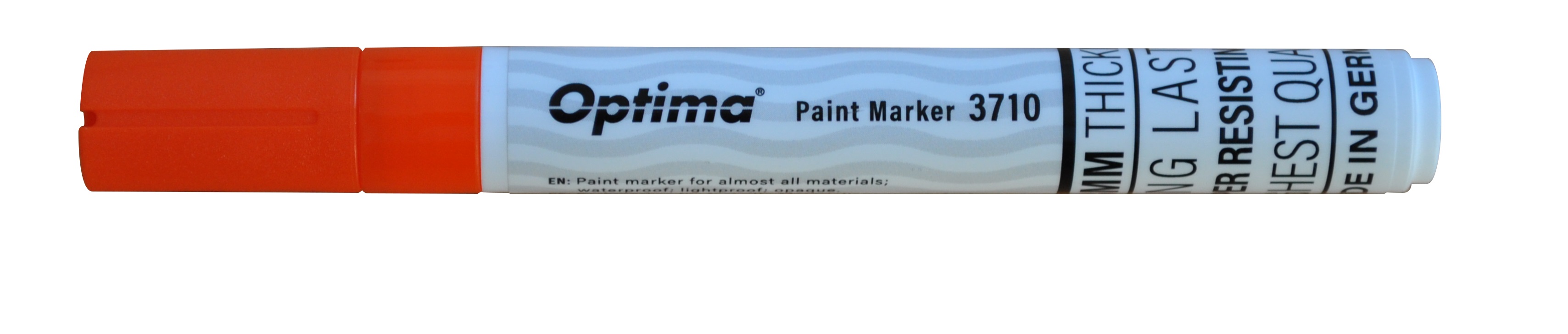 Marker cu vopsea Optima Paint 3710, varf rotund 4.5mm, grosime scriere 2-3mm - orange