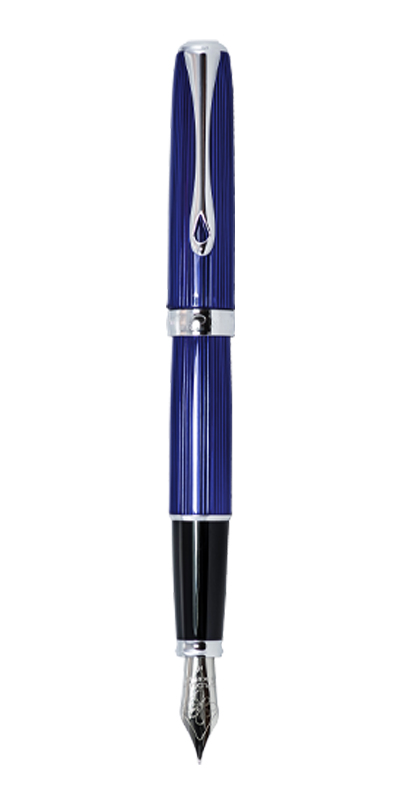 DIPLOMAT Excellence A2 - Sky-Line Blue Chrome - stilou cu penita M, din otel inoxidabil