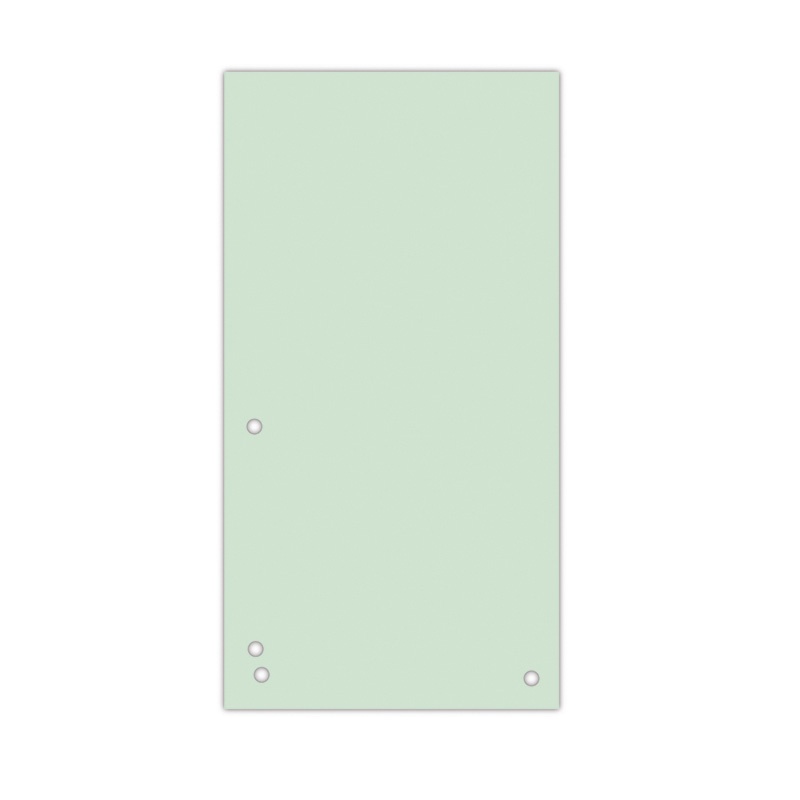 Separatoare carton pentru biblioraft, 190 g/mp, 105 x 235mm, 100/set, DONAU Duo - verde