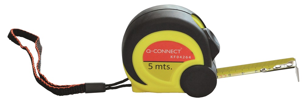 Ruleta 5m, Q-Connect - negru/galben