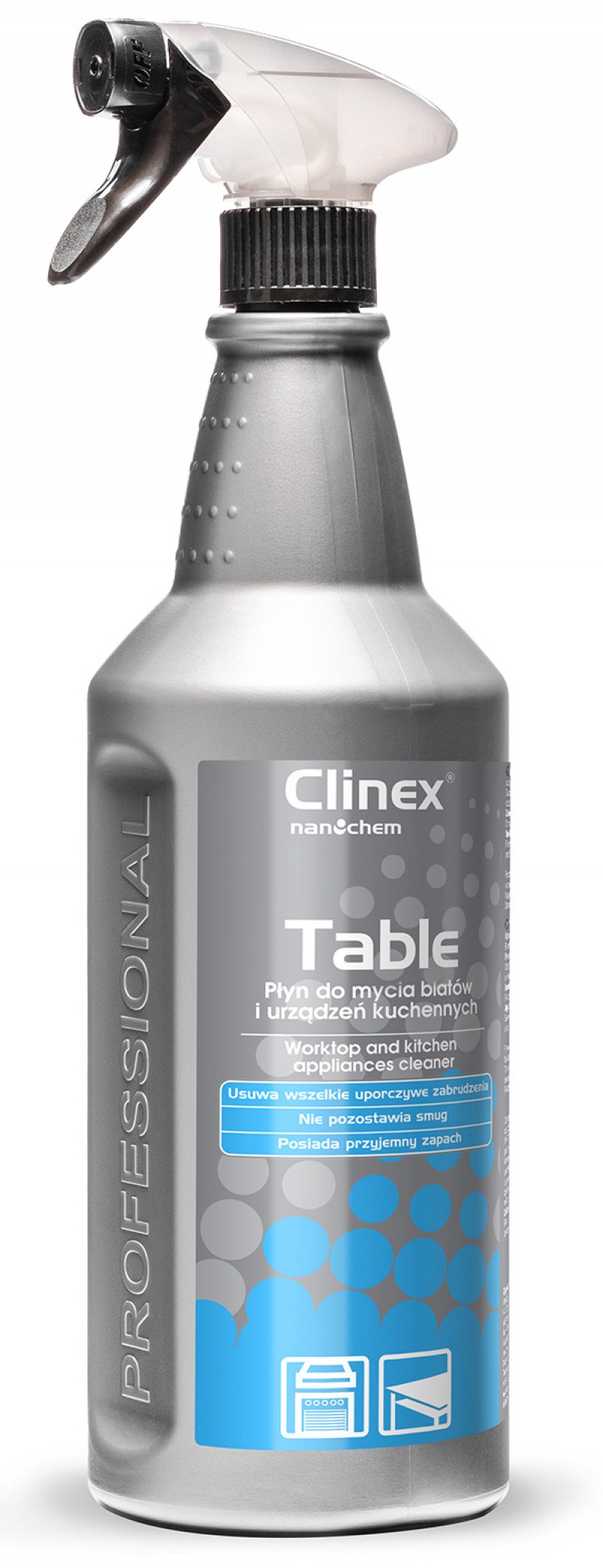 Solutie pt. curatare suprafete si aparate din bucatarie, 1 litru, cu pulverizator, Clinex Table