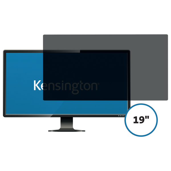 Filtru de confidentialitate Kensington, pentru monitor, 19.0, 16:9, 2 zone, detasabil