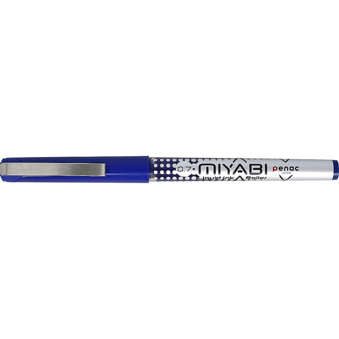 Roller cu cerneala PENAC Miyabi, ball point 0.7mm, clema metalica - scriere albastra