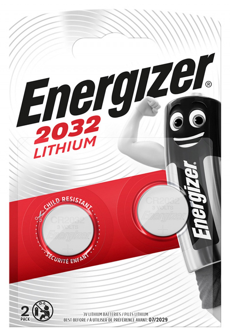 Baterii litiu CR2032, 3V, 2 buc/set, Energizer