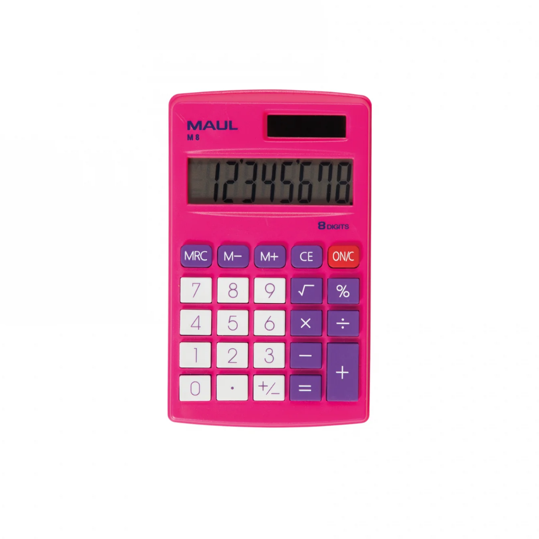 Calculator de buzunar MAUL M8, 8 digits - roz